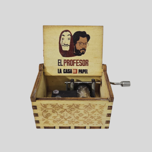 Hand-crank Wooden Music Box Casa