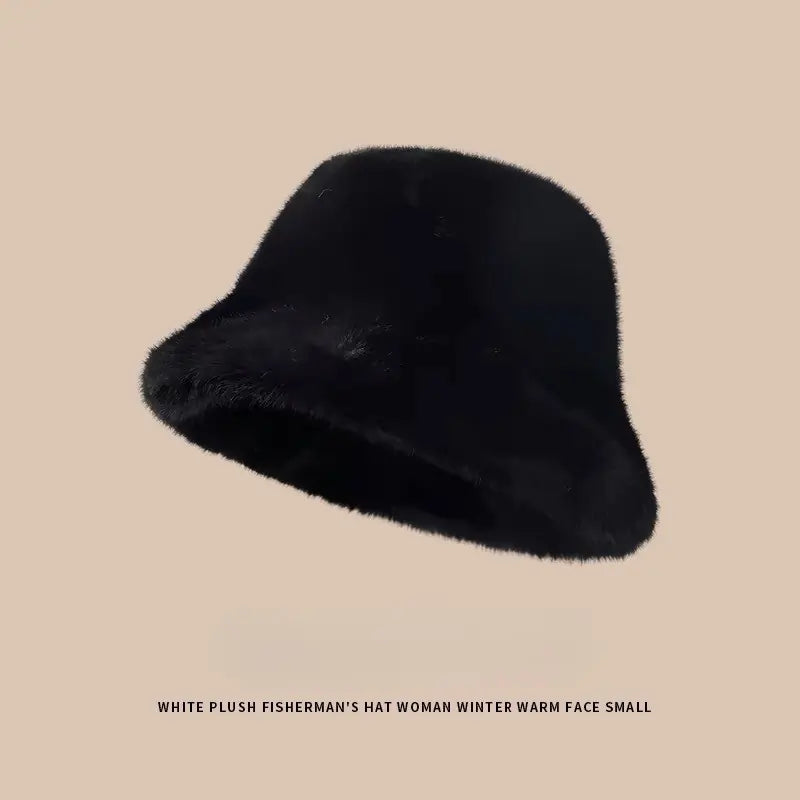 Women’s Fluffy Faux Fur Winter Bucket Hat - With Ear Protection