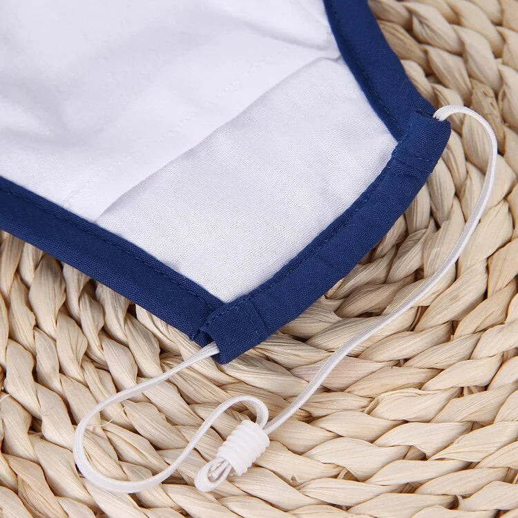 Soft cotton inner lining and adjustable elastic ear loop with toggle
