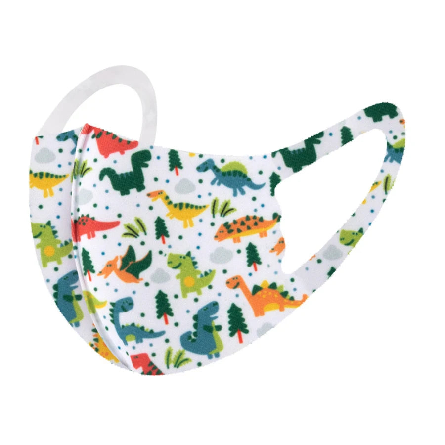 Colourful dinosaur print kids ice silk face mask